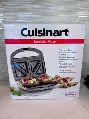 Cuisinart Silver and Black Sandwich Maker - New in box